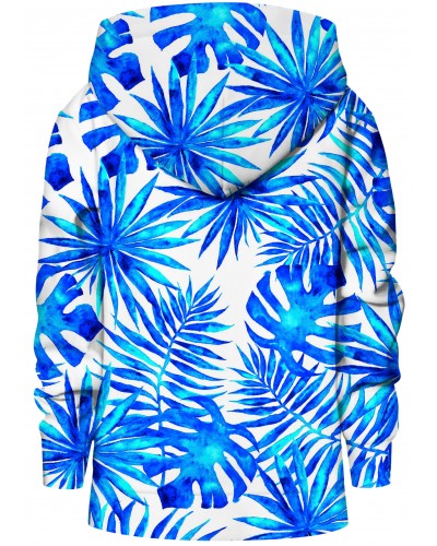 Hoodie with the hood Blue Summer Palm