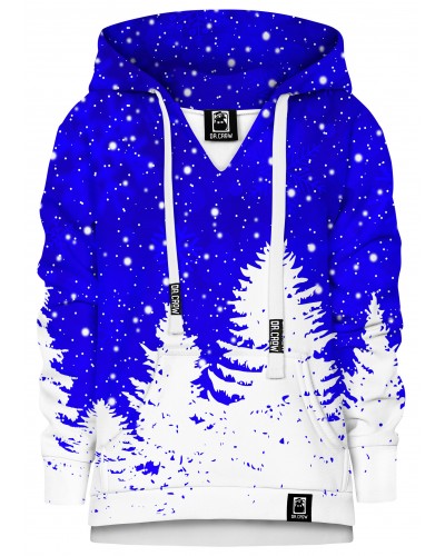 Bluza z kapturem Christmas Tree Blue