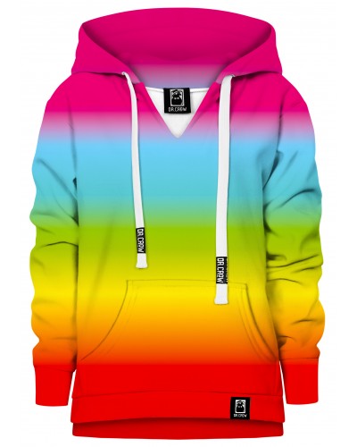 Hoodie with the hood Ombre Rainbow