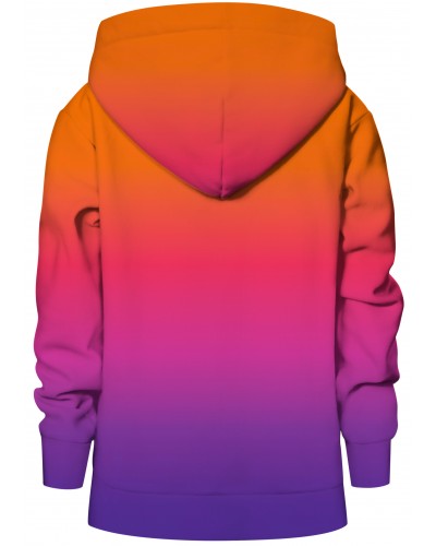 Hoodie with the hood Ombre Orange Purple