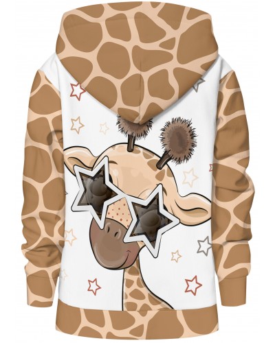 Hoodie with the hood Cute Giraffe