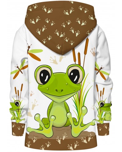 Hoodie with the hood Cute Frog