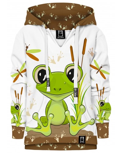 Hoodie with the hood Cute Frog