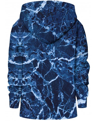 Hoodie with the hood Marble Blue