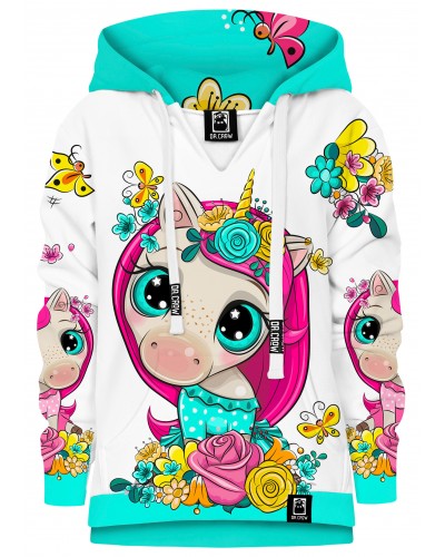 Hoodie with the hood Cute Unicorn