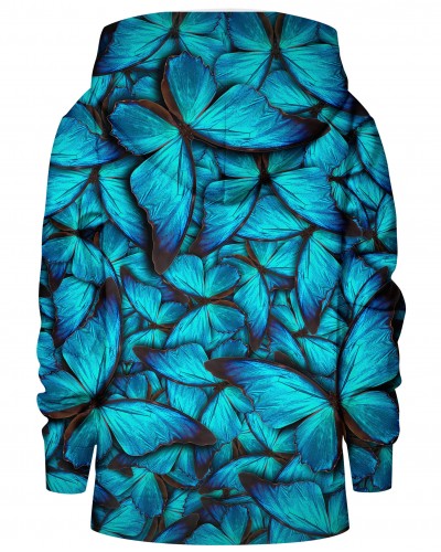 Hoodie with the hood Butterfly Blue