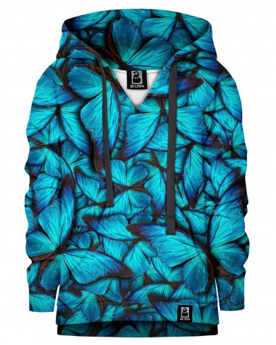 Hoodie with the hood Butterfly Blue