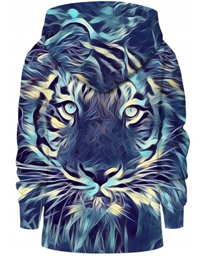 Hoodie with the hood Tiger Art