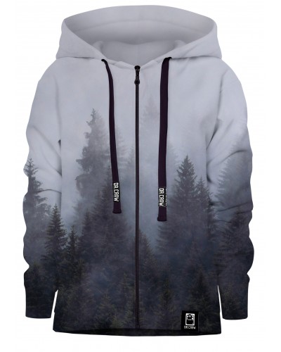 Hoodies zip Forest Fog