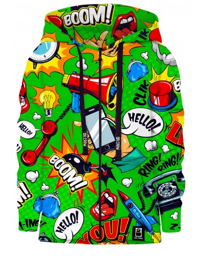 Hoodies zip Comic Green