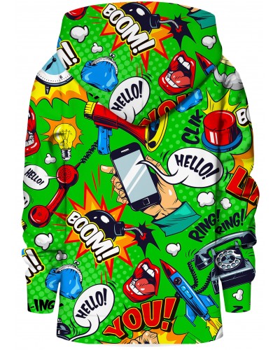 Hoodies zip Comic Green