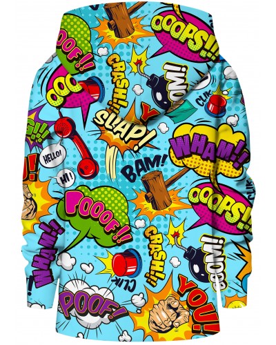 Hoodies zip Comic Blue