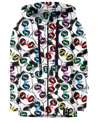 Hoodies zip Pandas in Glasses