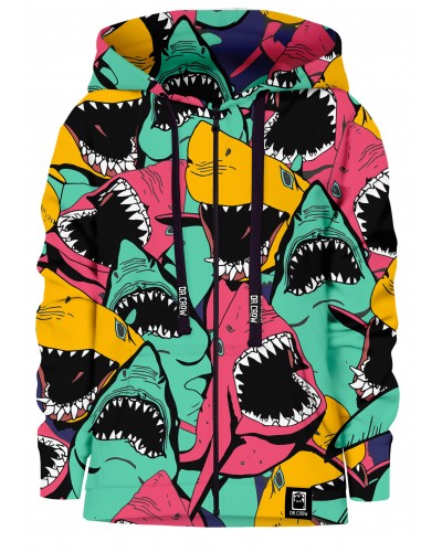 Hoodies zip Angry Sharks