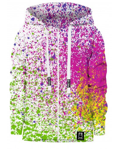 Hoodies zip Splatter White