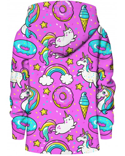 Hoodies zip Unicorn Confetti