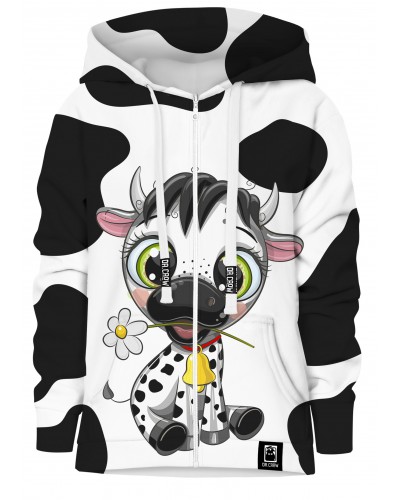 Hoodies zip Cute Cow
