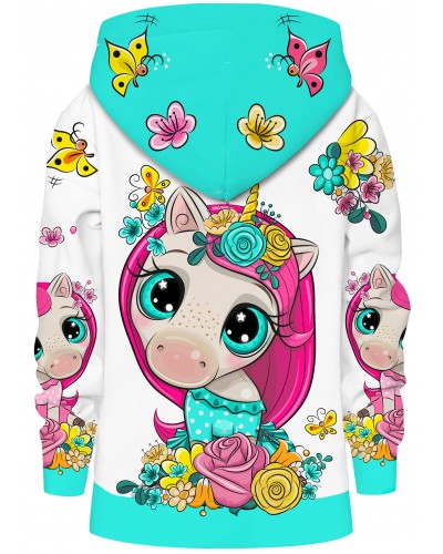 Hoodies zip Cute Unicorn