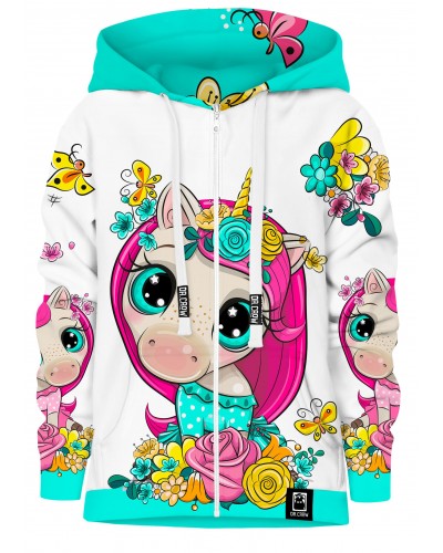 Hoodies zip Cute Unicorn