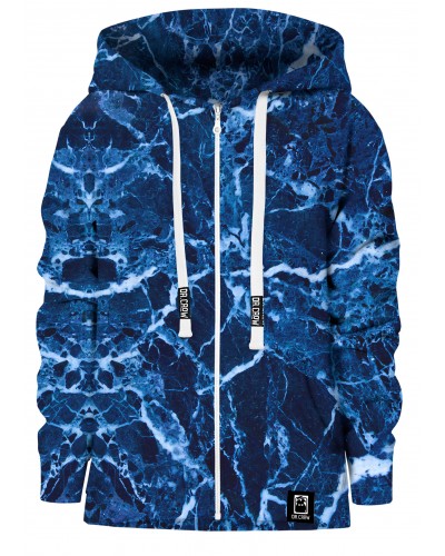 Hoodies zip Marble Blue