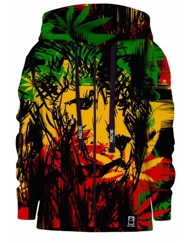 Hoodies zip Rasta Lion