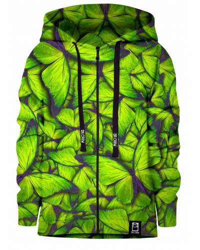 Hoodies zip Butterfly Green