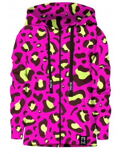 Hoodies zip Leopard Pink