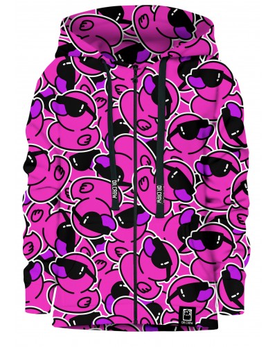 Hoodies zip Ducks Pink