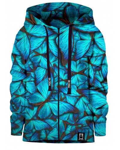 Hoodies zip Butterfly Blue