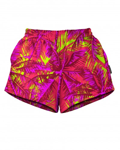 Shorts Neon Palms Pink