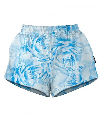 Shorts Peonies Blue