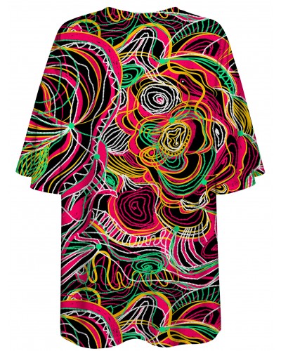 T-Shirt Oversize Drawn Flowers