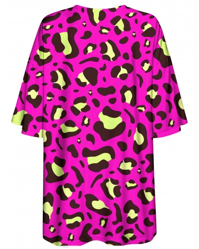 T-Shirt Oversize Leopard Pink