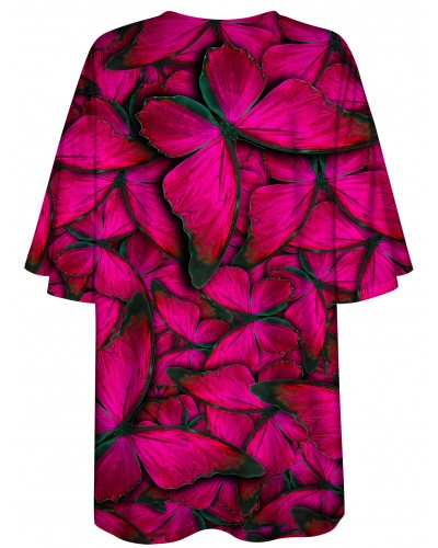 T-Shirt Oversize Butterfly Pink