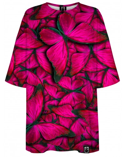 T-Shirt Oversize Butterfly Pink