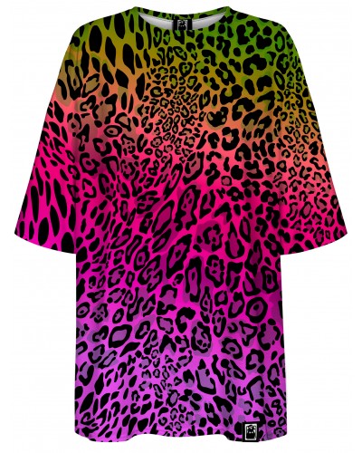 T-Shirt Oversize Multicolor Leopard