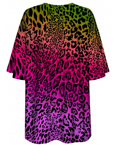 T-Shirt Oversize Multicolor Leopard