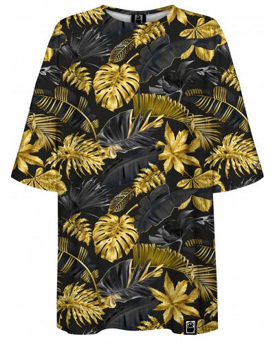 T-Shirt Oversize Gold Leaves