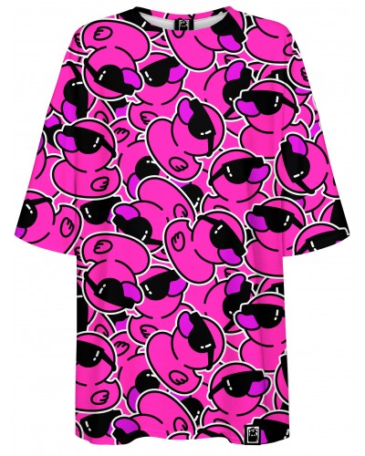 T-Shirt Oversize Ducks Pink