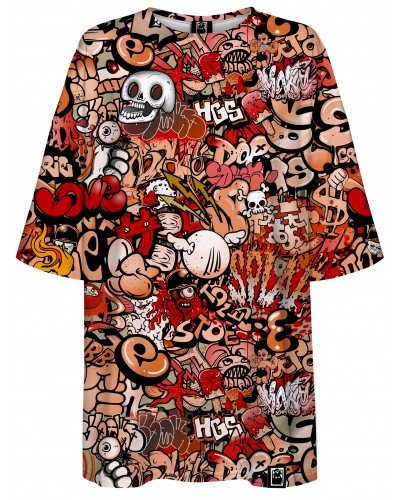 T-Shirt Oversize Graffiti Skull