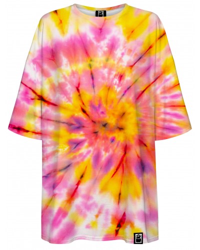 T-Shirt Oversize Tie Die Pink