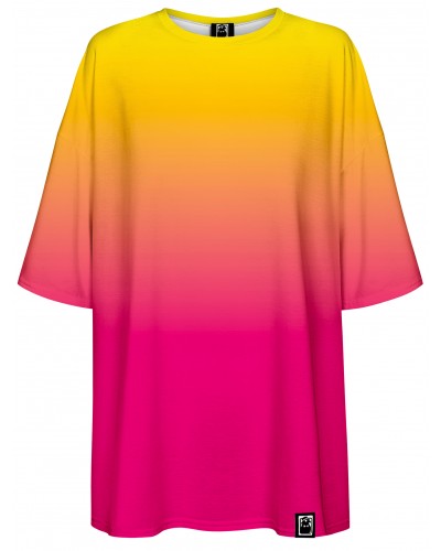 T-Shirt Oversize Ombre Yellow Pink
