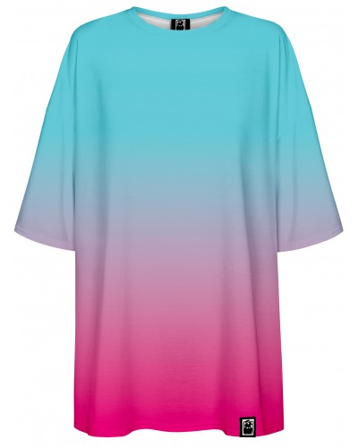 T-Shirt Oversize Ombre Mint Pink