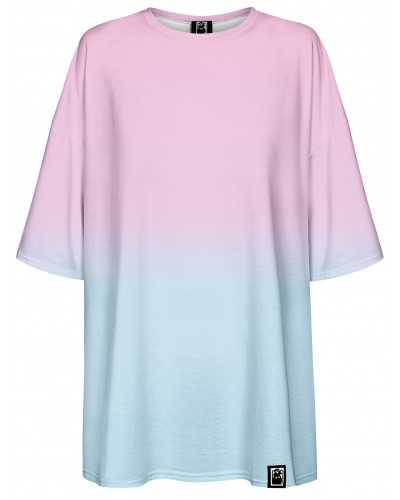 T-Shirt Oversize Ombre Blue Pink