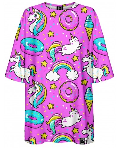 T-Shirt Oversize Unicorn Confetti