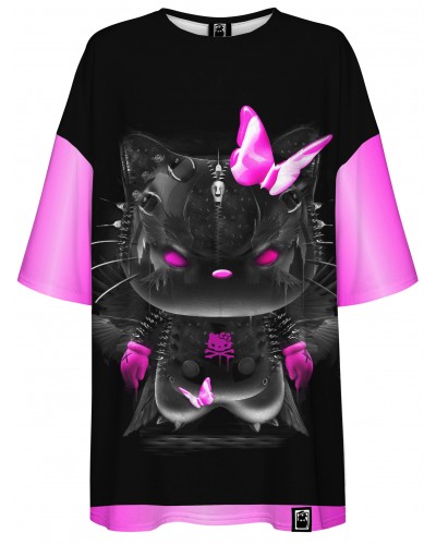 T-Shirt Oversize Kitty Punk