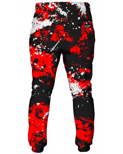 Trousers Marble Black Red