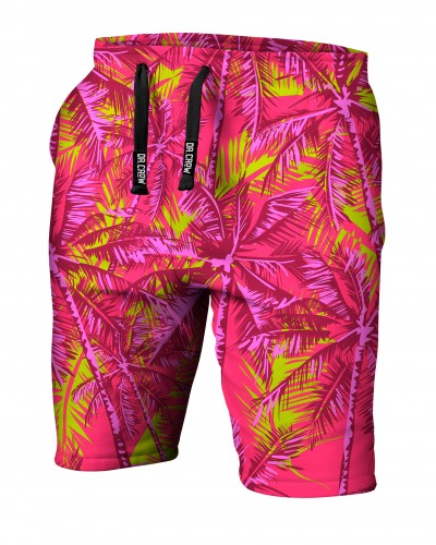 Shorts Neon Palms Pink