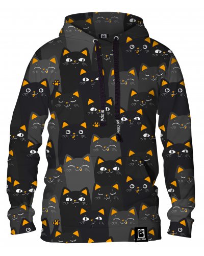 Hoodie with the hood Cats Orange