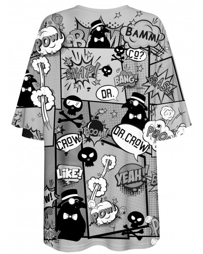 T-Shirt Oversize Comic Gray